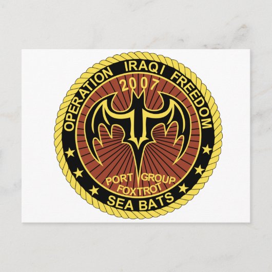 Operatie Iraakse vrijheid - Enduring Freedom Patch Briefkaart (Voorkant)