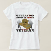 Operatie Iraakse Vrijheid OIF Veteran vecht VS vla T-shirt (Design voorkant)