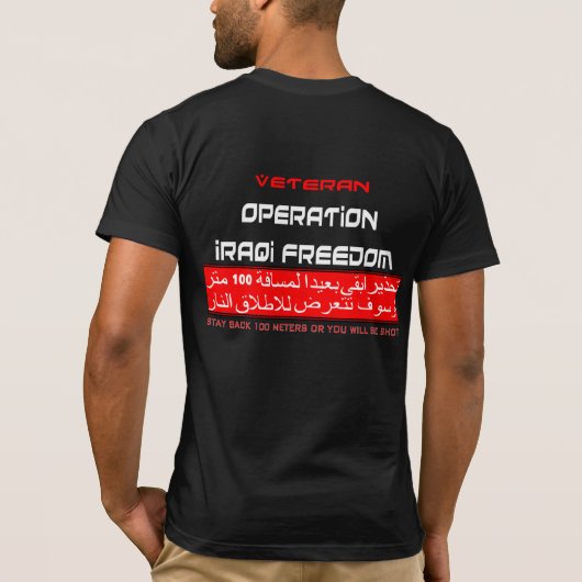 Operatie Iraakse vrijheid T-shirt (Achterkant)
