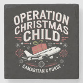 Operatie Kerst Kind Grappig Familie Matching Stenen Onderzetter (Voorkant)