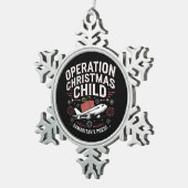 Operatie Kerst Kind Grappig Familie Matching Tin Sneeuwvlok Ornament (Rechts)