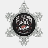 Operatie Kerst Kind Grappig Familie Matching Tin Sneeuwvlok Ornament (Voorkant)