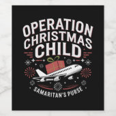 Operatie Kerst Kind Grappig Familie Matching Wijn Etiket (Enkel label)