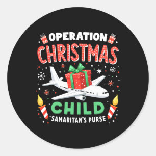 Operatie Kerst Kind Grappig Familie Matching XM Ronde Sticker