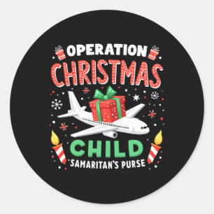 Operatie Kerst Kind Grappige Familie Matching Kers Ronde Sticker