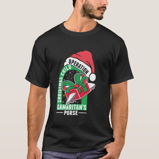 Operatie Kerstkind Samaritaanse tas X Mas T-shirt (Voorkant)