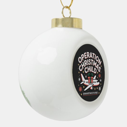 Operatie Kerstkind Samaritan Purse Keramische Bal Ornament (Links)