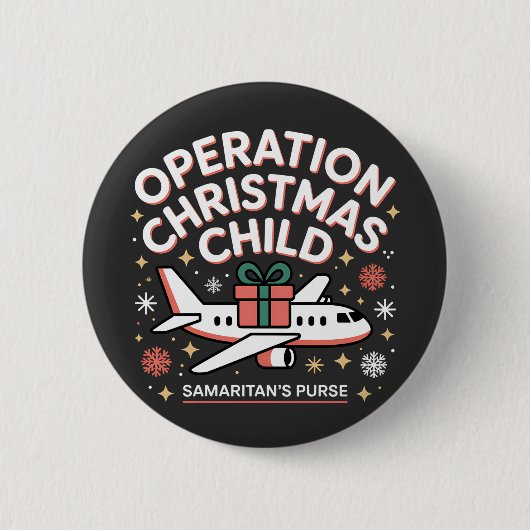 Operatie Kerstkind Samaritan Purse Ronde Button 5,7 Cm (Voorkant)