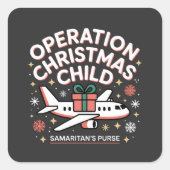 Operatie Kerstkind Samaritan Purse  Vierkante Sticker (Voorkant)