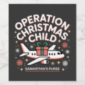 Operatie Kerstkind Samaritan Purse Wijn Etiket (Enkel label)