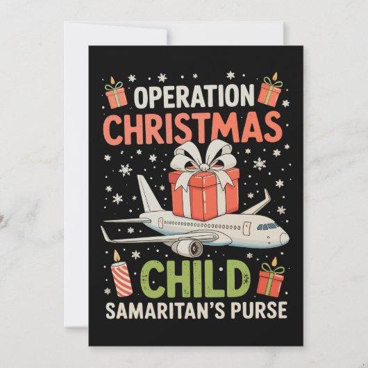 Operatie Kerstkind Samaritan's Purse Kerstmis Feestdagenkaart (Voorkant)