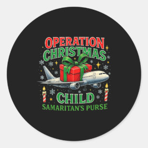 Operatie Kerstkind Samaritan's Purse Ontwerp Ronde Sticker