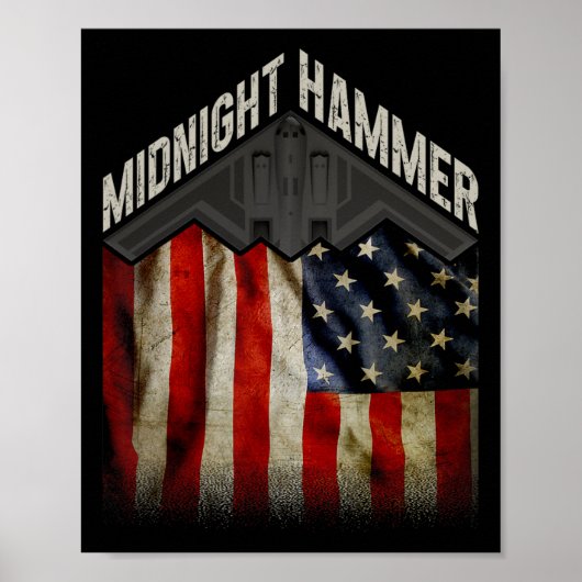 Operatie Midnight Hammer - Vlag van de VS Midnight Poster (Voorkant)