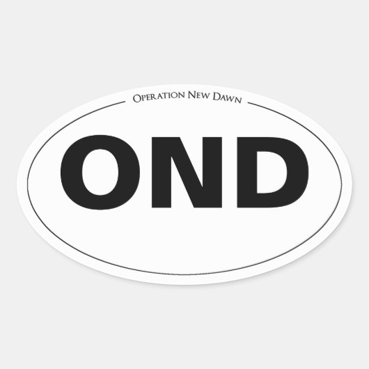 Operatie New Dawn Ovale Sticker (Voorkant)
