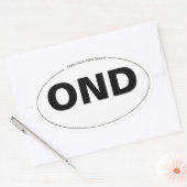 Operatie New Dawn Ovale Sticker (Envelop)