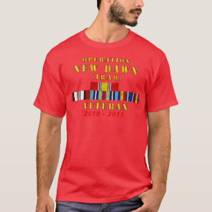 Operatie Nieuwe Dawn Service Lint Bar W GWT Irak 2 T-shirt