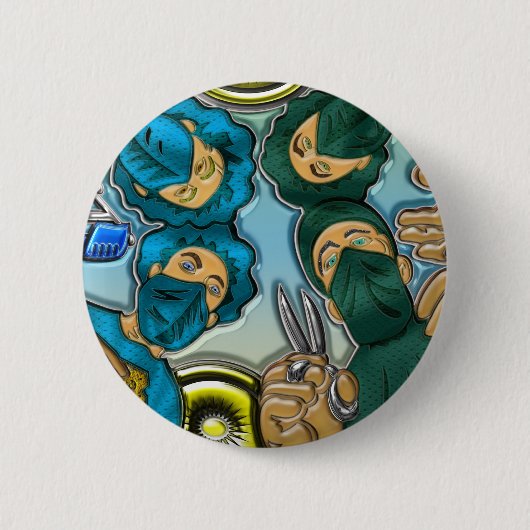 Operatie of chirurgie ronde button 5,7 cm (Voorkant)