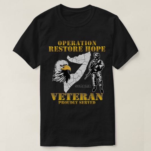 Operatie Restore Hope Somalia ORH Veteran  T-shirt (Design voorkant)