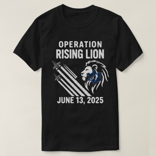 Operatie Rising Lion 2025 | Israëlisch-Iraanse mil T-shirt (Design voorkant)