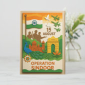 Operatie Sindoor Independence Day Kaart (Staand voorkant)