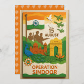Operatie Sindoor Independence Day Kaart (Voorkant / Achterkant)