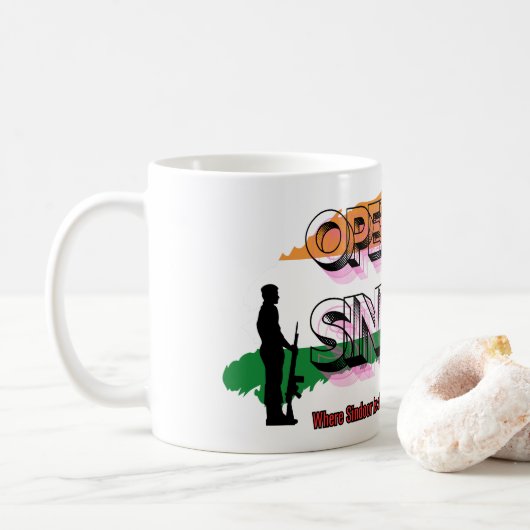 Operatie Sindoor Koffiemok (Met donut)