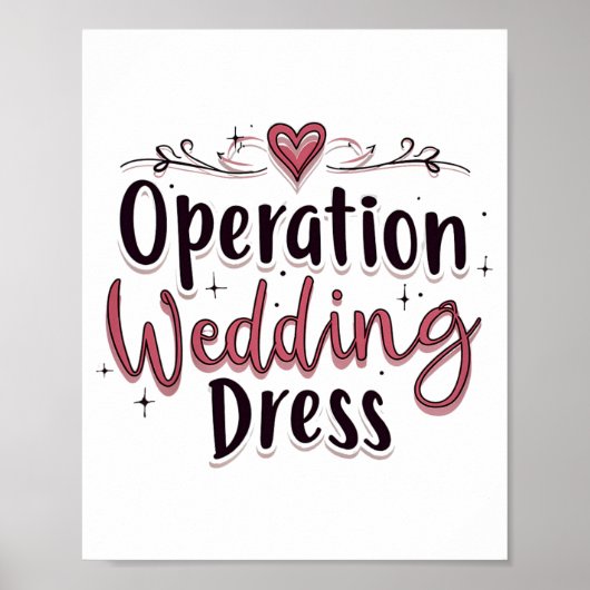 Operatie Trouwjurk Funny Bride Bachelorette P Poster (Voorkant)