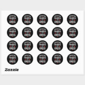 Operatie Trouwjurk Ronde Sticker (Vel)