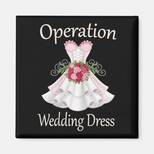 Operatie Trouwjurk voor Dames 2025 Bruidsmeisje Magneet (Voorkant)