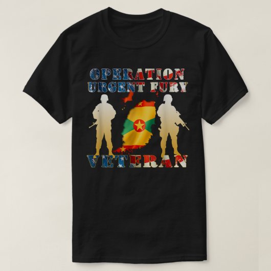 Operatie Urgent Fury Combat Veteran Grenada Gift T-shirt (Design voorkant)