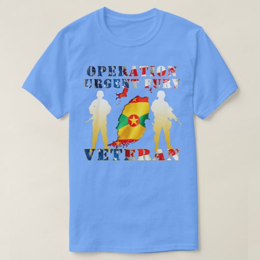 Operatie Urgent Fury Combat Veteran Grenada Gift T-shirt (Design voorkant)