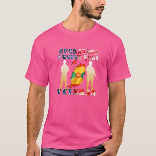 Operatie Urgent Fury Combat Veteran Grenada T-shirt (Voorkant)