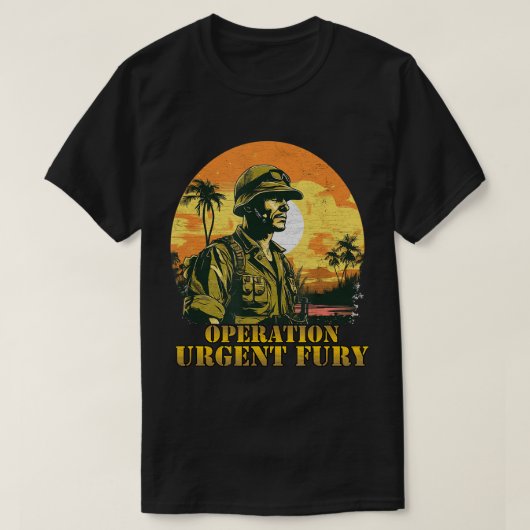Operatie Urgent Fury Grenada Veteran  Gift T-shirt (Design voorkant)