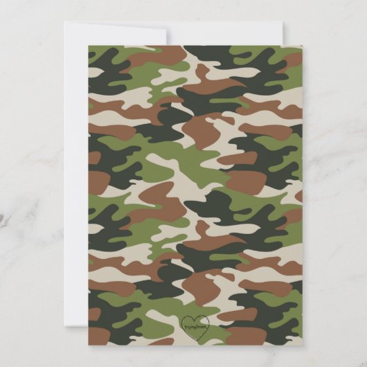 Operatie Verjaardag Bash Speelgoed Soldaat Kaart (Achterkant)