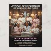 Operatie Verjaardags Bliss Spa Feestje Briefkaart (Voorkant)