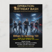 Operatie Verjaardagsfeest Laser Tag Briefkaart (Voorkant)