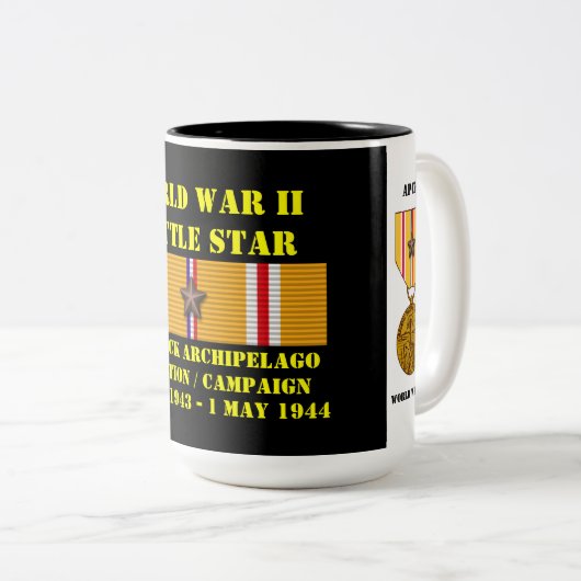 Operatiecampagne Bismarck-archipel Tweekleurige Koffiemok (Voorkant rechts)