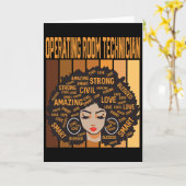Operatiekamer technicus Black History Month Prid Kaart (Gele Bloem)