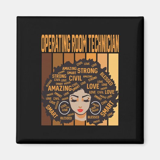 Operatiekamertechnicus Black History Month Prid Magneet (Voorkant)