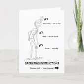 Operating Instructions Funny Birthday Card Feestdagen Kaart (Voorkant)