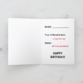 Operating Instructions Funny Birthday Card Feestdagen Kaart (Binnen)