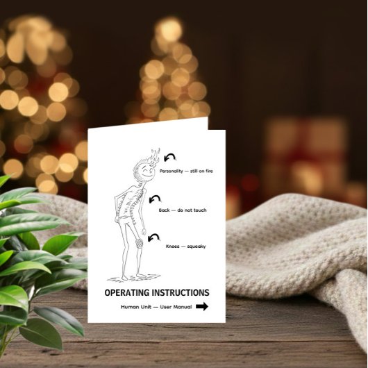 Operating Instructions Funny Birthday Card Feestdagen Kaart