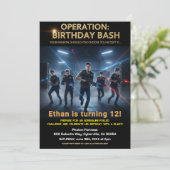 Operation Birthday Bash Laser Tag Kaart (Staand voorkant)