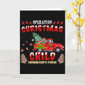 Operation Christmas Child Funny Family Matching Xm Kaart (Gele Bloem)