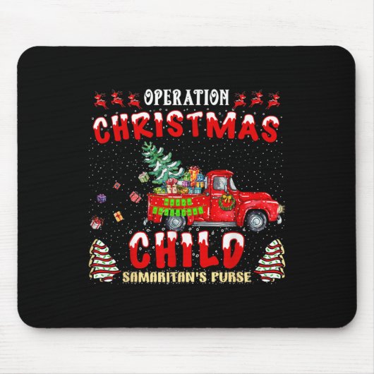 Operation Christmas Child Funny Family Matching Xm Muismat (Voorkant)