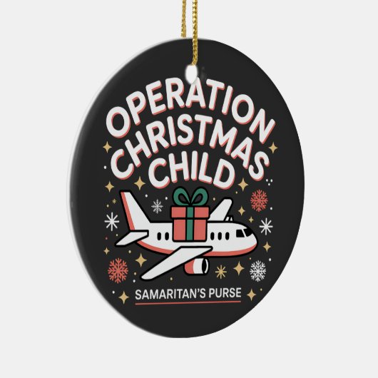 Operation Christmas Child Samaritan Purse Keramisch Ornament (Rechts)