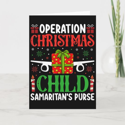 Operation Christmas Child Samaritan's Purse Chirst Kaart (Voorkant)