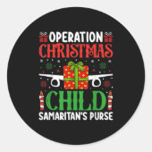 Operation Christmas Child Samaritan's Purse Chirst Ronde Sticker (Voorkant)