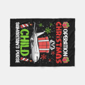 Operation Christmas Child Smaritan's Purse Funny F Fleece Deken (Voorkant (Horizontaal))