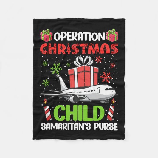 Operation Christmas Child Smaritan's Purse Funny F Fleece Deken (Voorkant)